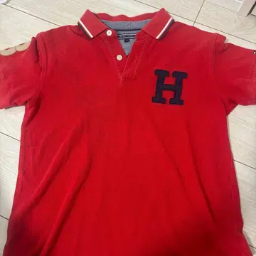 TOMMY HILFIGER 반팔 피케 셔츠 레드 S 사이즈