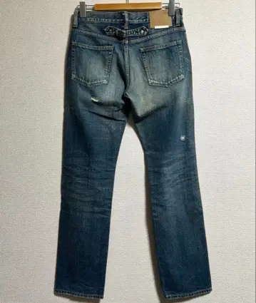 SOPHNET. 소프넷 데미지 가공 신치 벨트 데님