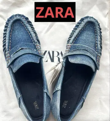 [ 인기 완판템 ] ZARA 데님 이펙트 로퍼 41 사이즈