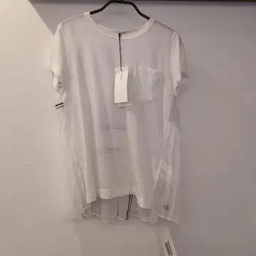 sacai 사카이 미사용 반팔 T셔츠 화이트