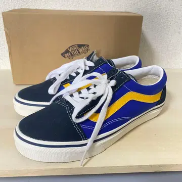 24cm 사용 1회 VANS 반스 올드 스쿨 파랑 x 노랑