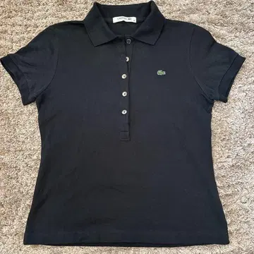 [ 새상품급 ] LACOSTE 라코스테 피케 셔츠 블랙 36 여성용