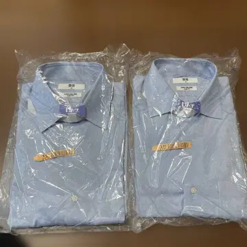 UNIQLO 슈퍼 논아이론 슬림셔츠 레귤러 칼라 세미 와이드 2개