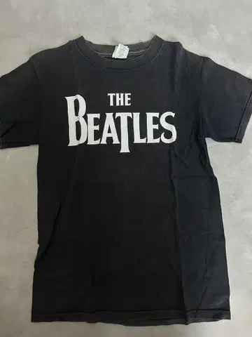공식 The Beatles 로고 프린트 T셔츠 블랙
