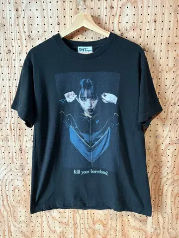 BISH 아유니D SHIT 오리지널 티셔츠 블랙