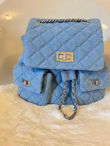 AZUL BY MOUSSY 데님 퀼팅 백팩