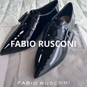 [ 새상품급 ] FABIO RUSCONI 더블 몽크 스트랩 신발 블랙