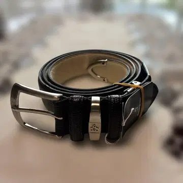 Munsingwear 남성용 가죽 벨트 블랙 오다큐 백화점에서 구매 가격 대폭 인하!