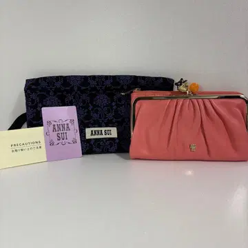 ANNA SUI 안나수이 인더바스켓 고양이 가마구치 접이식 지갑