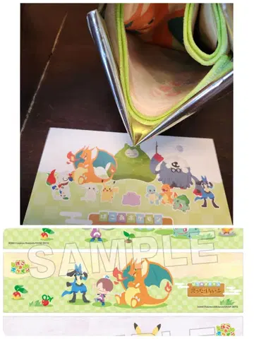 극락탕 유타리라이프 리자몽 루카리오 머플러 타월 & 엽서