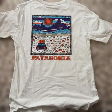 Patagonia 파타고니아 백 프린트 티셔츠 화이트