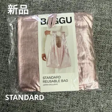 새상품 BAGGU STANDARD BAG 메탈릭 핑크 일본 한정판