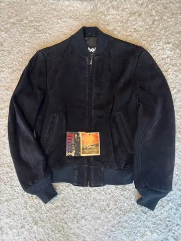 [ 미사용 ] 80s Schott 스웨이드 봄버 자켓 블랙 40