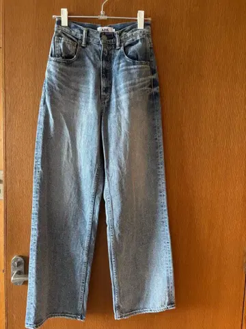 AZULBY MOUSSY 하이웨스트 와이드 데님 S