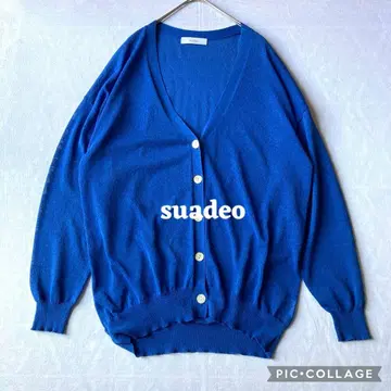 suadeo 스아데오 와시콘 니트 가디건 파랑 봄/여름 겉옷 냉방병 예방