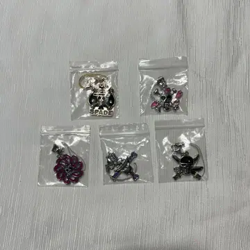 원피스 해적기 메탈 키링 5종 세트