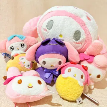 마이멜로디 봉제 인형 키링 스트랩 묶음 판매 인형옷