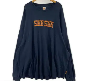 SEE SEE 긴팔 티셔츠 네이비 XL