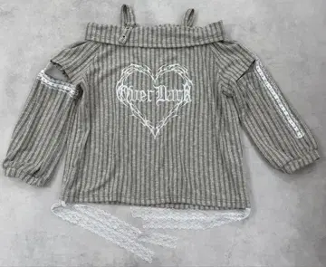 볼칸앤아프로디테 OVER DARK 레이스 끈 오프숄더 골지 니트
