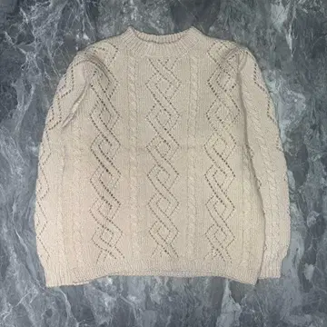 00s vintage 크로쉐 시스루 케이블 니트 Y2K 그런지 펑크