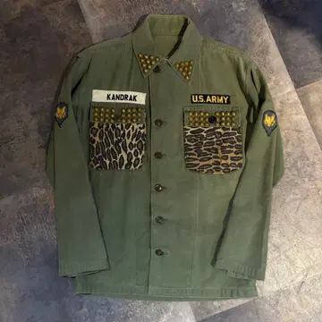 80s 빈티지 커스텀 밀리터리 자켓 U.S. ARMY USA제