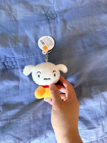 키링 흰색 솜뭉치 인형  흰둥이 키링 짱구는못말려