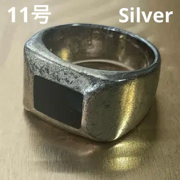 [ 11호 ] 실버 & 오닉스 앤티크 반지 10.50g 빈티지