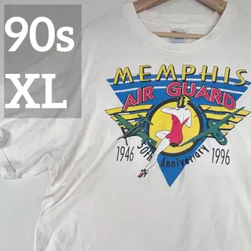 90s 미군 밀리터리 T셔츠 XL Hanes 핀업걸