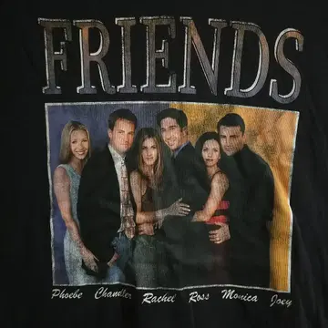 새상품급 드라마 프렌즈 FRIENDS 티셔츠 블랙 H&M XL