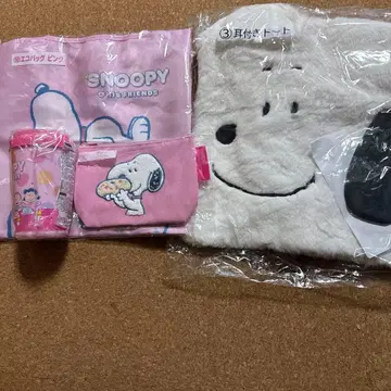 SNOOPY 귀 달린 토트백 에코백 텀블러 파우치