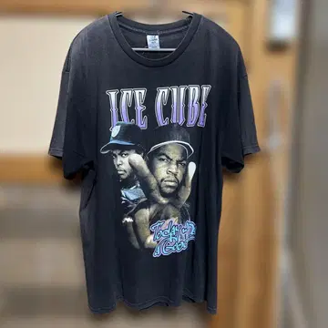 빈티지 아이스 큐브 ICE CUBE 티셔츠 XL 블랙 페이드