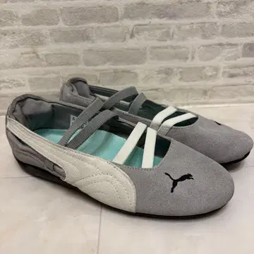 PUMA 스웨이드 발레 슈즈 그레이 23.5cm 플랫슈즈