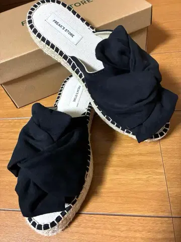 FREAK'S STORE 에스파드리유 샌들 블랙