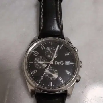 D&G 손목시계 쿼츠 크로노그래프 블랙