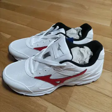 새상품 미사용 Mizuno 워킹 신발 화이트/레드 24.5cm