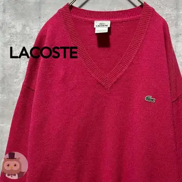 [ 상태 ] LACOSTE V넥 니트 스웨터 구제 의류 사이즈 8 크게