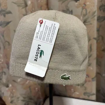 LACOSTE 니트 모자 비니 베이지 와치