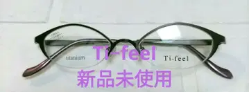 미사용 새상품 Ti-feel 티필 안경 티타늄제 퍼플 짙은 보라색 폭스