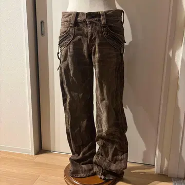 Levi's 502 스트레이트 데님 브라운 W28 L32