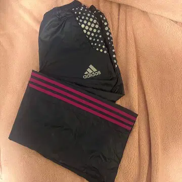adidas 절개 로고 프린트 바지 저지 윈드브레이커