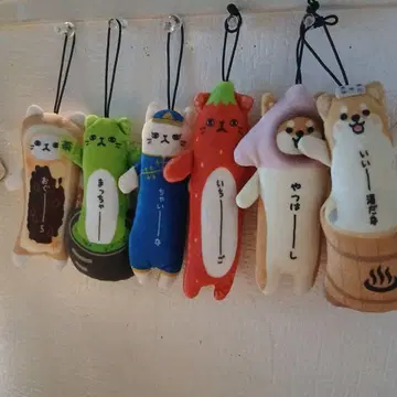 봉제 인형 스트랩 6종 세트