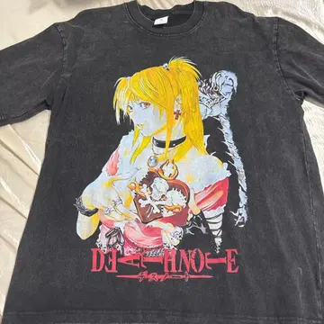 DEATH NOTE 미사미사 프린트T셔츠 블랙