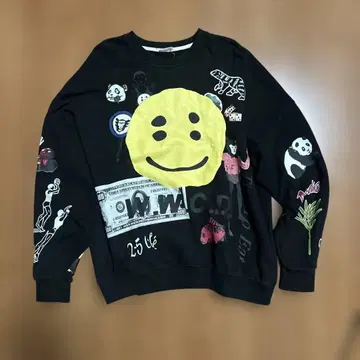 Mars 올 패턴 맨투맨 트레이닝복 블랙