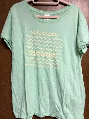 사카낙션 sakanaction 로고 T셔츠 라이트 그린