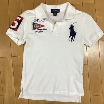 폴로 랄프 로렌 반팔 피케 셔츠 140 XS 빅 포니 화이트
