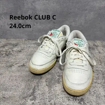 리복 CLUB C 24cm 화이트 가죽 스니커즈 클럽C 여성용
