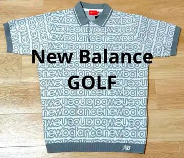 [ 미사용 ] New Balance 피케 셔츠 올 패턴 로고 그레이