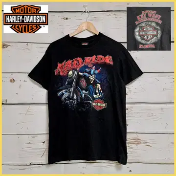 Harley-Davidson 양면 프린트 T셔츠 블랙 사이즈 M