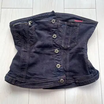 Y2K 00s D&G 돌체앤가바나 베어탑 뷔스티에 데님