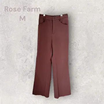 Rose Farm 스트레이트 팬츠 슬랙스 깔끔한 컬러 팬츠